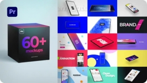 【PR模板】三维手机平板APP应用宣传界面设计包装动画 Mockup Kit For Premiere Pro