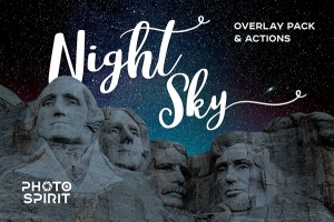 【图片素材】84张星空银河闪电极光夜空图片叠加素材+PS动作 Night Sky Background Overlays