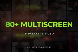 【PR模板】20组视频分屏网格多画面组合预设 Multi Screen Pack And Online Choir