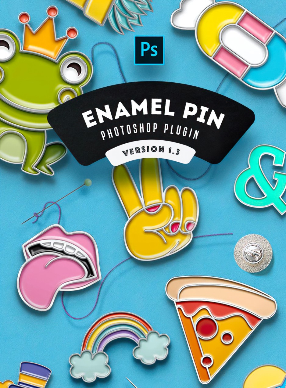 【PS插件】珐琅烤漆质感徽章样机生成器插件 Soft Enamel Pin Generator插图(2) 【PS插件】珐琅烤漆质感徽章样机生成器插件 Soft Enamel Pin Generator插图(2)