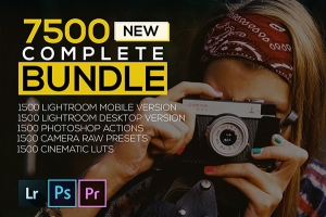 【调色预设】7500个Lightroom调色预设PS动作和电影LUT预设大合集 7500 Lightroom Presets, Photoshop Actions and Cinematic LUTs