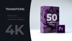 【PR模板】50个MG彩色图形文字标题过渡转场预设 Title Transitions MOGRT