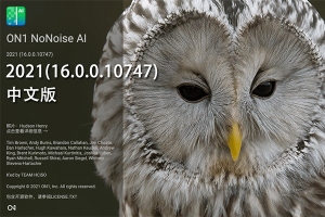 【软件/PS插件】智能AI图像降噪处理软件/PS插件  ON1 NoNoise AI 2021（16.0.0.10747）Win/Mac中文版