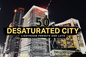 【调色预设】50个城市夜景赛博朋克饱和度美学Lightroom预设LUT视频调色预设 50 Desaturated City Lightroom Preset