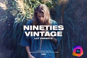 【调色预设】10款90年代复古回忆色彩视频照片调色LUT预设 90’s Vintage LUT Presets