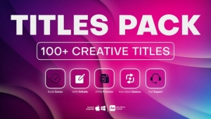 【AE模板】100个精美创意设计文字标题动画 100+ Creative Titles