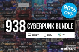 【调色预设】938个未来科技城市街拍霓虹赛博朋克LUTS调色预设 938 Cyberpunk Presets LUTs