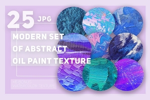 【图片素材】25张多彩丙烯酸油画颜料艺术抽象纹理背景图片素材 Abstract Oil Paint Textures