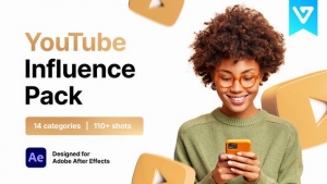 【AE脚本】110种社交媒体视频包装宣传介绍开场动画 Youtube Pack Influence