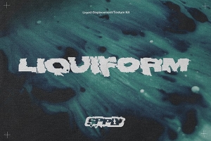 【图片素材】50个液体流动失真效果PS置换贴图照片纹理特效素材 Liquiform – Liquid Displacement Kit