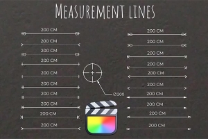 【FCPX插件】21个长宽高线条测量尺寸标注动画 Measurement Lines