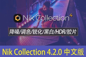 【PS插件】人像风光摄影降噪锐化全功能调色插件套装 Nik Collection 4.2.0 Win/Mac中文版