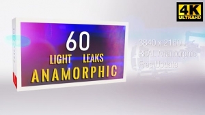 【4K视频素材】60个镜头失真变形运动炫光光斑光效动画 Light Leaks