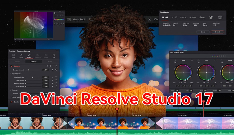 【软件】达芬奇调色软件专业版 DaVinci Resolve Studio 17.4.1 Win/Mac中文版插图 【软件】达芬奇调色软件专业版 DaVinci Resolve Studio 17.4.1 Win/Mac中文版插图