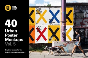 【PS样机】40款街头城市海报设计广告宣传展示PSD样机模板 Urban Poster Mockup Vol5