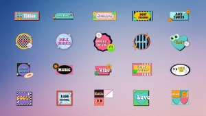 【FCPX插件】20个创意卡通彩色图形文字标题动画 Creative Titles