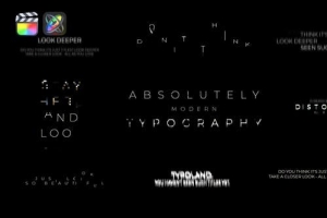 【FCPX插件】12组故障干扰抖动文字标题动画 Glitch Titles
