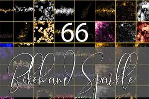 【PNG素材】66张金色散景魔力光斑照片叠加覆盖图片素材 Bokeh & Sparkle
