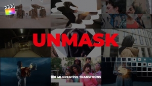 【FCPX插件】100个简单图形蒙版遮罩转场过渡预设 UnNask – 100 Transitions 汉化版