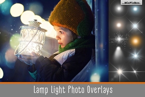 【PNG素材】20张温暖柔和灯光光线创意设计合成PNG素材 Lamp Light Photo Overlays