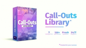 【PR模板】120组呼出指示线条指针标注介绍动画 Call-Outs Library