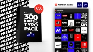 【AE/PR脚本】300个酷炫创意文字标题动态排版预设 Kinetic Typography Pack v6