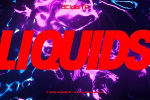 【4K视频素材】14个酸性魔幻抽象流体纹理背景循环合成动画 Acidbite – Liquids