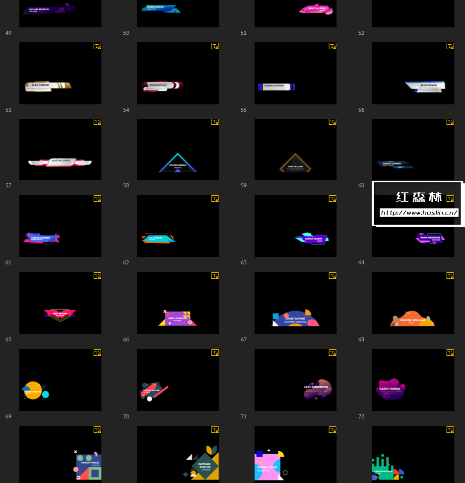 【AE模板】100组时尚炫彩渐变图形文字标题字幕条动画 100 Colorful Lower Third插图(3) 【AE模板】100组时尚炫彩渐变图形文字标题字幕条动画 100 Colorful Lower Third插图(3)