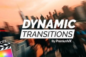 【FCPX插件】36个调节层方式的平移运动旋转缩放转场预设 PremiumVFX – Dynamic Transitions