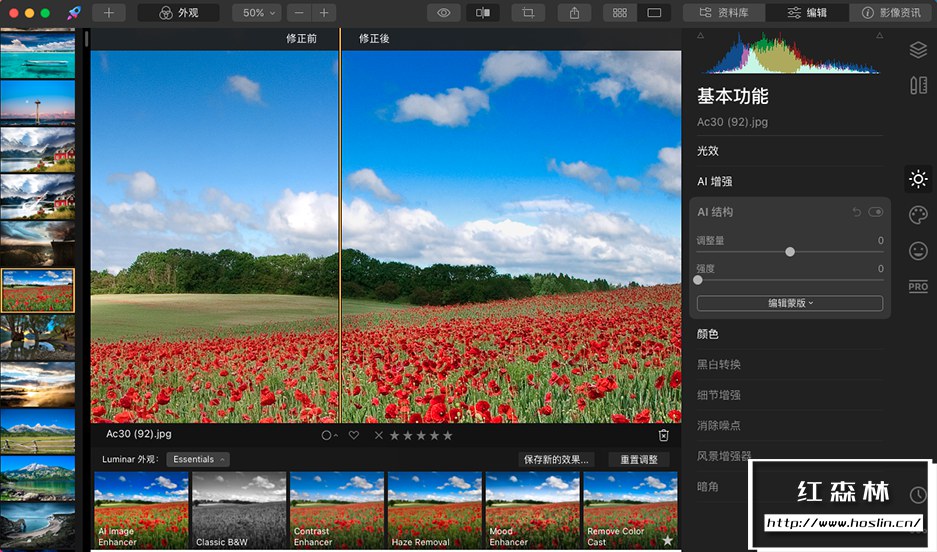 【软件/PS插件】AI人工智能图像处理美颜换天修图软件 Luminar 4 V4.3.4 (10480) Mac中文版插图(5) 【软件/PS插件】AI人工智能图像处理美颜换天修图软件 Luminar 4 V4.3.4 (10480) Mac中文版插图(5)
