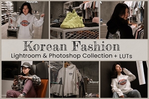 【LR预设】5款韩国时尚色彩自然人像后期调色LR预设 Korean Fashion Lightroom Presets