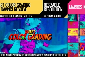 【调色预设】200种个性摇滚复古胶片曝光偏色LUTs调色预设 Smart Color Grading