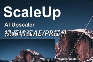 【AE/PR插件】人工AI智能视频无损放大AE/PR插件 ScaleUP v1.4.0 Win中文版