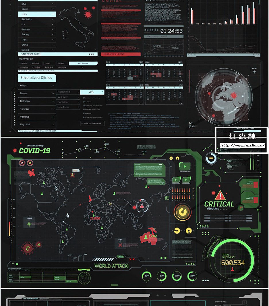 【AE模板】18种HUD未来科技感元素UI动画 HUD Pack 3插图(2)