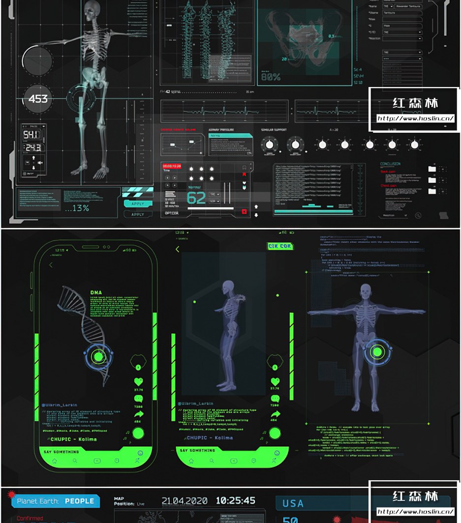 【AE模板】18种HUD未来科技感元素UI动画 HUD Pack 3插图(3)