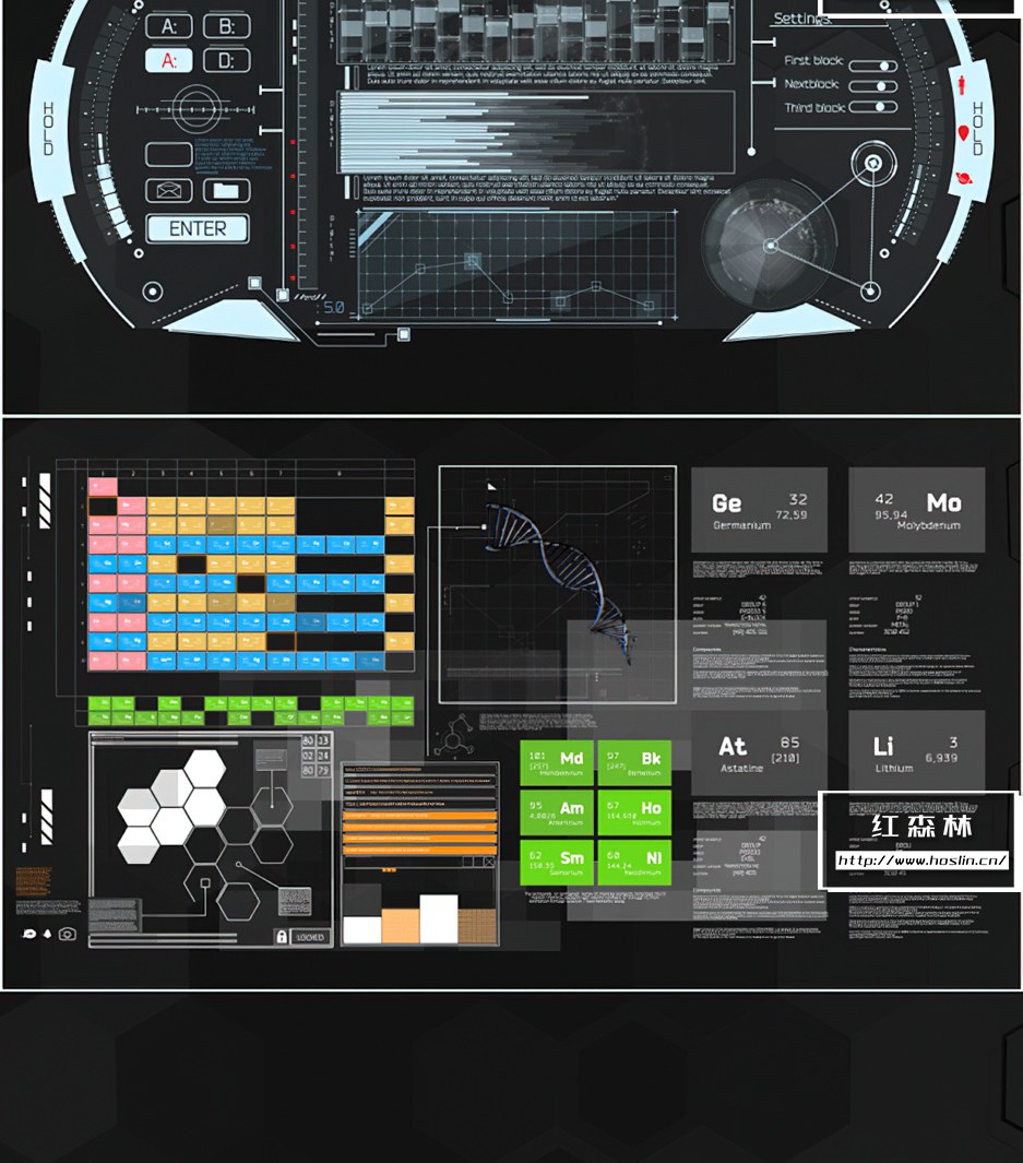 【AE模板】18种HUD未来科技感元素UI动画 HUD Pack 3插图(10)