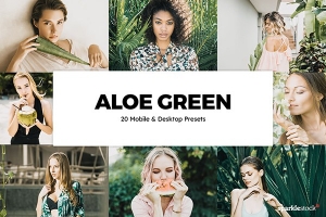 【调色预设】20款芦荟绿INS风格电影人像摄影视频调色LR预设 20 Aloe Green Lightroom Presets LUTs