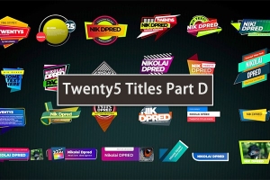 【FCPX插件】25个现代时尚流行文字标题字幕条动画 Twenty5 Titles Part D