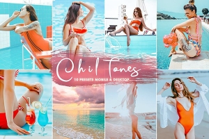【LR预设】10款清新明亮通透人像INS摄影调色LR预设 10 Chill Lightroom Presets