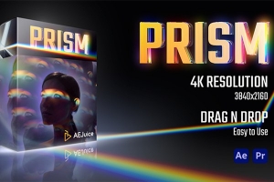 【AE/PR模板】61种高质量唯美梦幻棱镜折射光学视觉特效 AEJuice – Prism