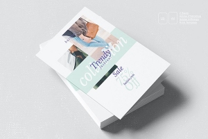 【PSD模板】时装店宣传广告双折页设计PSD模板Idesign模板 Fashion Store Bifold Brochure