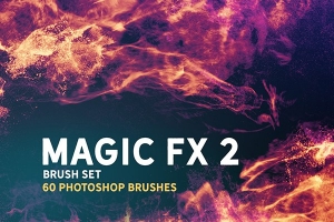 【PS笔刷】60个魔法光效火焰PS特效笔刷 Magic FX 2 brush set
