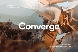【PSD模板】30种抽象艺术图像蒙版混合PS特效模板 Studio 2am – Converge：Image Blending