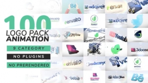 【AE模板】100种LOGO标志演绎开场片头小动画 Logo Pack Animation