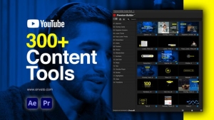 【AE/PR脚本】300组视频社交媒体图文元素包装动画预设 Youtube Content Tools