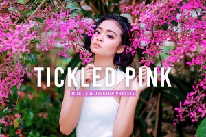【LR预设】15款明亮粉色柔和胶片人像摄影调色LR预设 Tickled Pink Pro Lightroom Presets