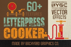 【AI样式】60种半色调木质漆面划痕矢量凸版纹理Illustrator色板文本样式 LetterPress Vector Texture Effects