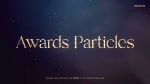 【AE模板】金色粒子汇聚消散文字标题开场片头动画 Particles Awards Titles