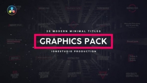 【达芬奇模板】25组现代迷你文字标题动画 Minimal Titles for Davinci Resolve