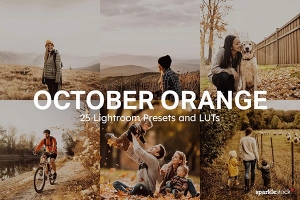 【调色预设】25款十月深秋橙色温暖活力电影人像调色预设 October Orange Lightroom Presets and LUTs